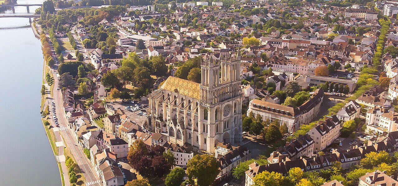 Mantes-en-Yvelines vue aérienne